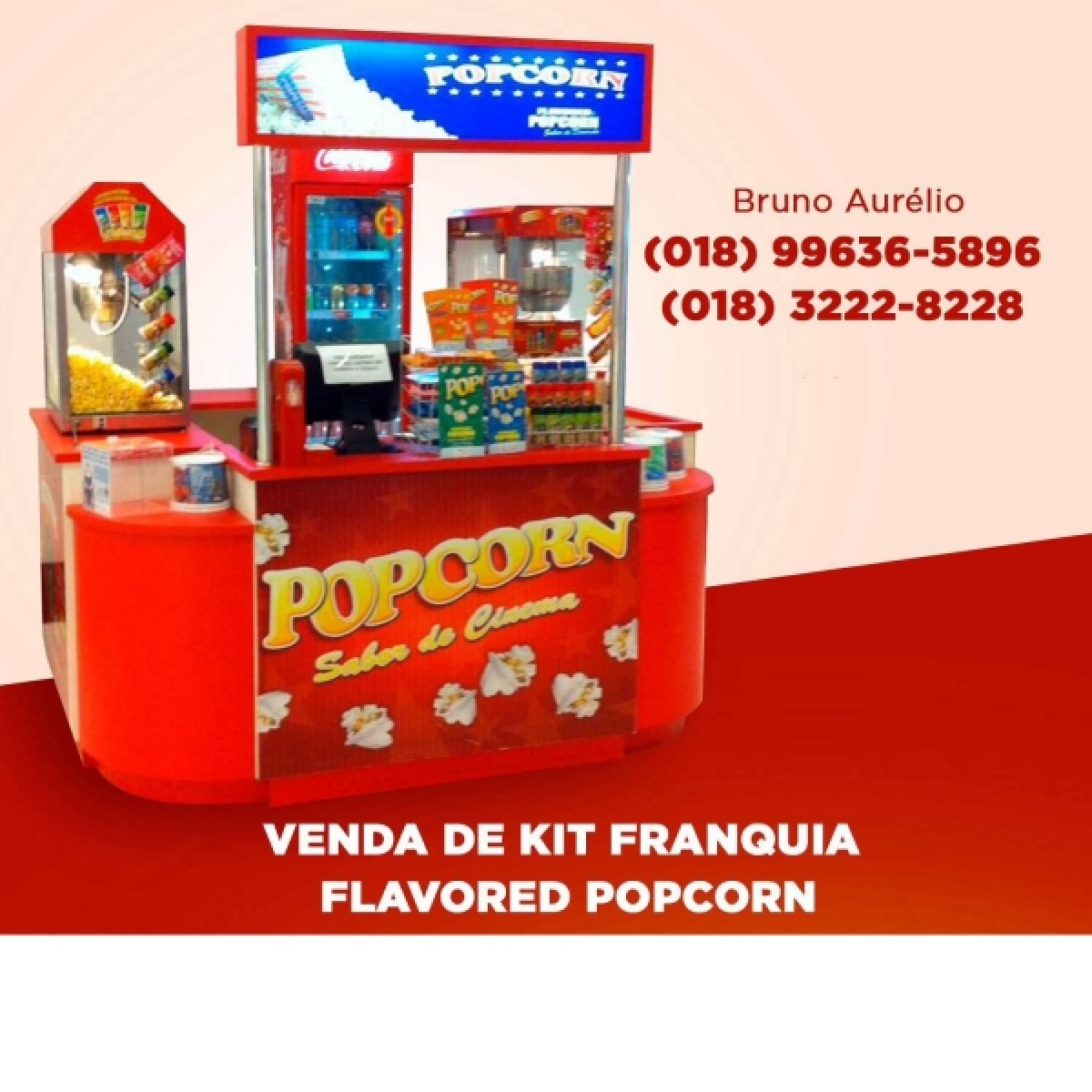 Quiosque de pipocas da Flavored Popcorn 