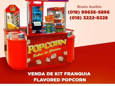 Quiosque de pipocas da Flavored Popcorn 