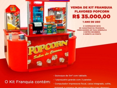 Quiosque de pipocas da Flavored Popcorn 