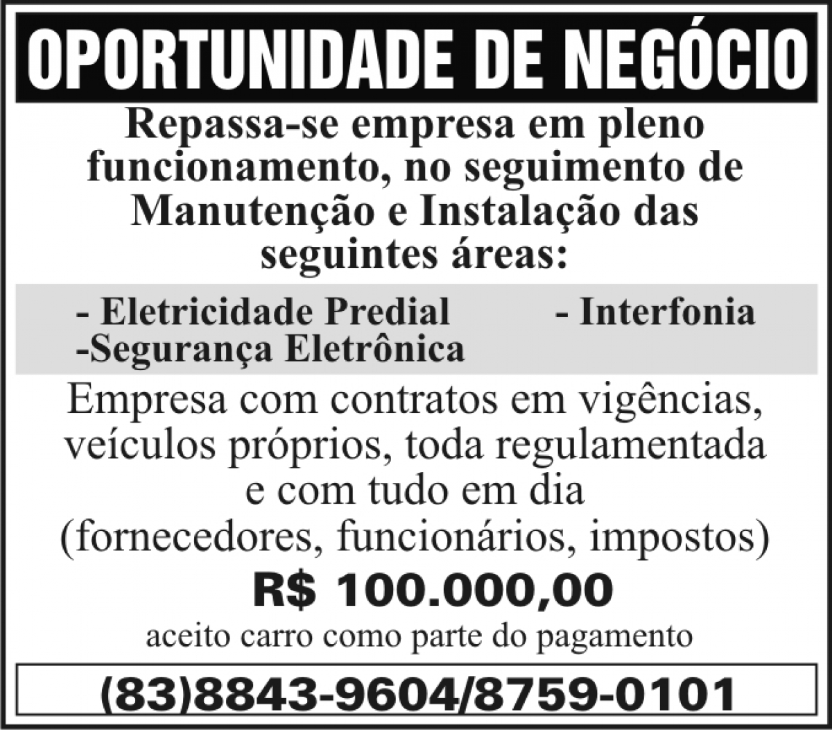 EMPRESA DE ELÈTRICA E SEGURANÇA ELETRÔNICA