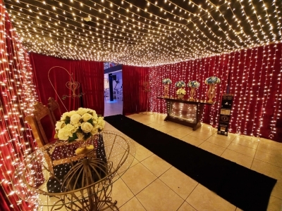 Buffet Completo para todo tipo de evento. Com uma área de 450m2 e estrutura grande, junto com arsenal de decoração e material para buffet a domicilio.