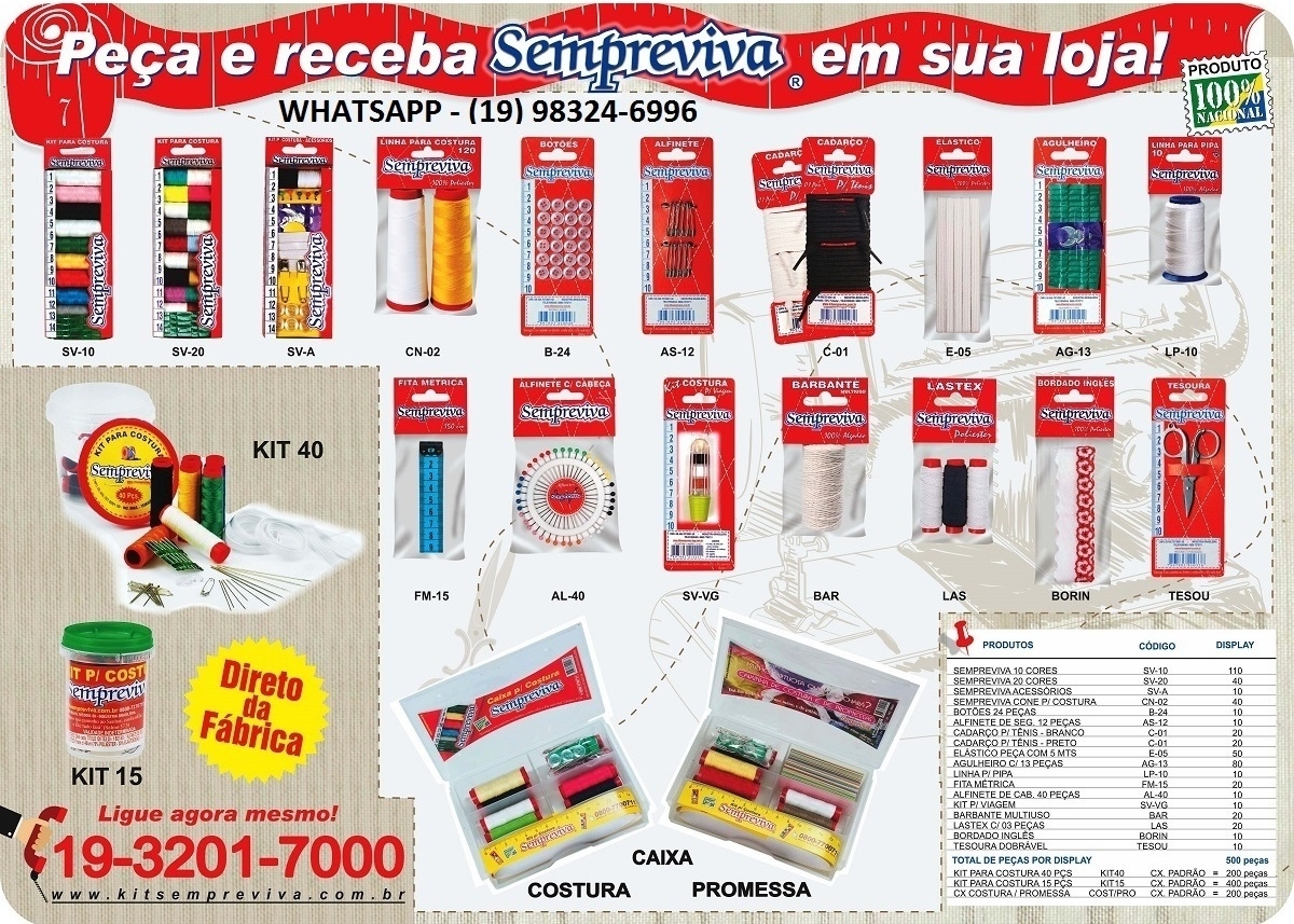 INDUSTRIA E ATACADO DE KITS PARA COSTURA