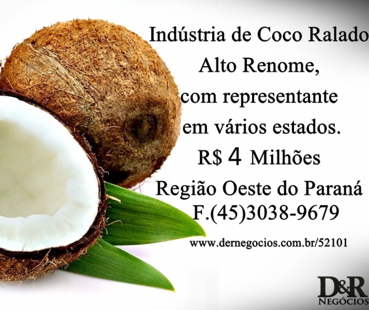 Indústria de Coco Ralado, Representantes em Vários Estados.