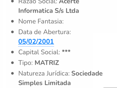 Empresa de informática no Ce