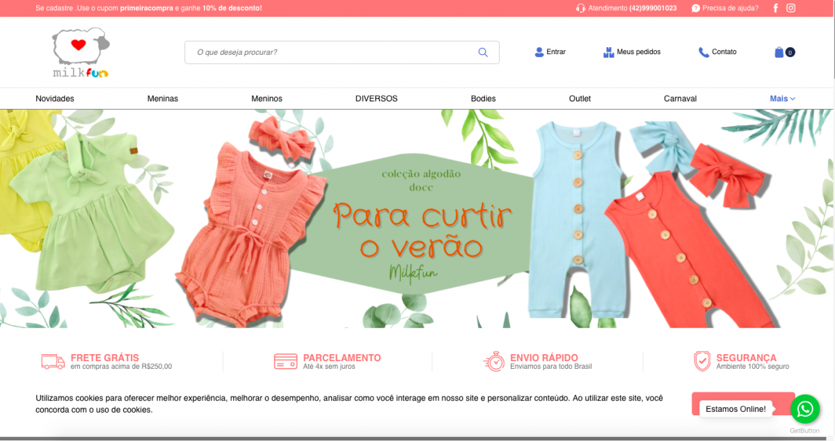 Vendo e-commerce de roupa infantil consolidado integrado com marktplace