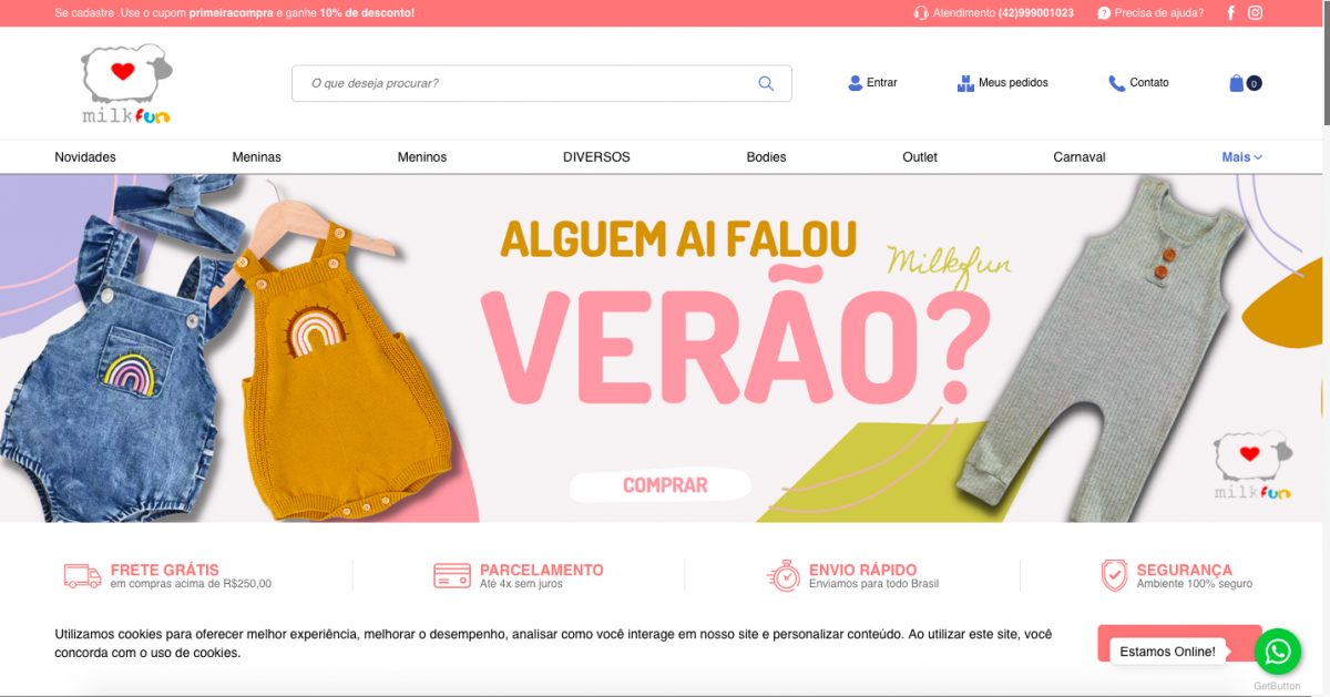 Vendo e-commerce de roupa infantil consolidado integrado com marktplace