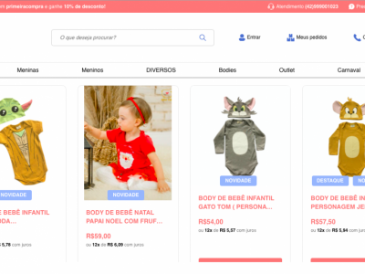 Vendo e-commerce de roupa infantil consolidado integrado com marktplace