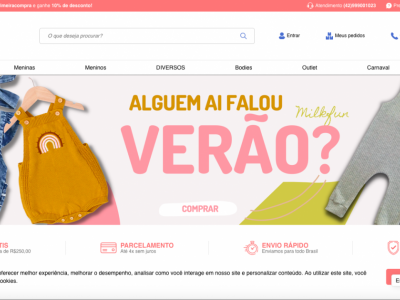 Vendo e-commerce de roupa infantil consolidado integrado com marktplace