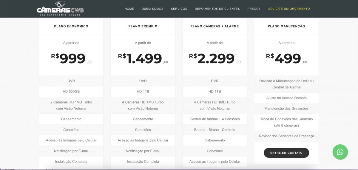 Empresa de Instalação de Câmeras de Segurança, Alarmes e Cercas Elétricas 