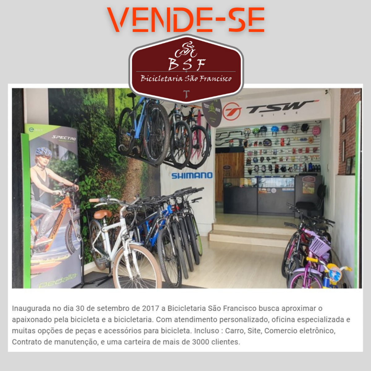 Vende-se Bike shop (bicicletaria)