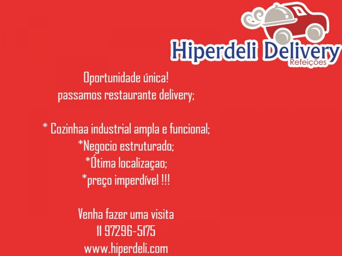 Restaurante delivery- Oportunidade única