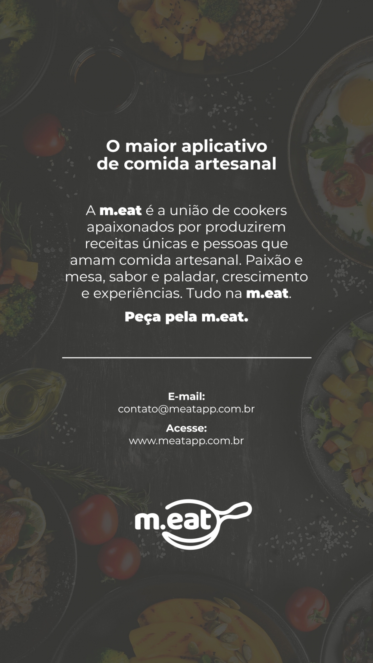 App de comida artesanal pronto para ir para o mercado. Startup com potencial de internacionalização e alcance nível unicórnio