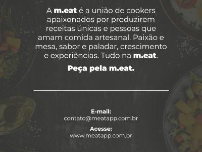 App de comida artesanal pronto para ir para o mercado. Startup com potencial de internacionalização e alcance nível unicórnio