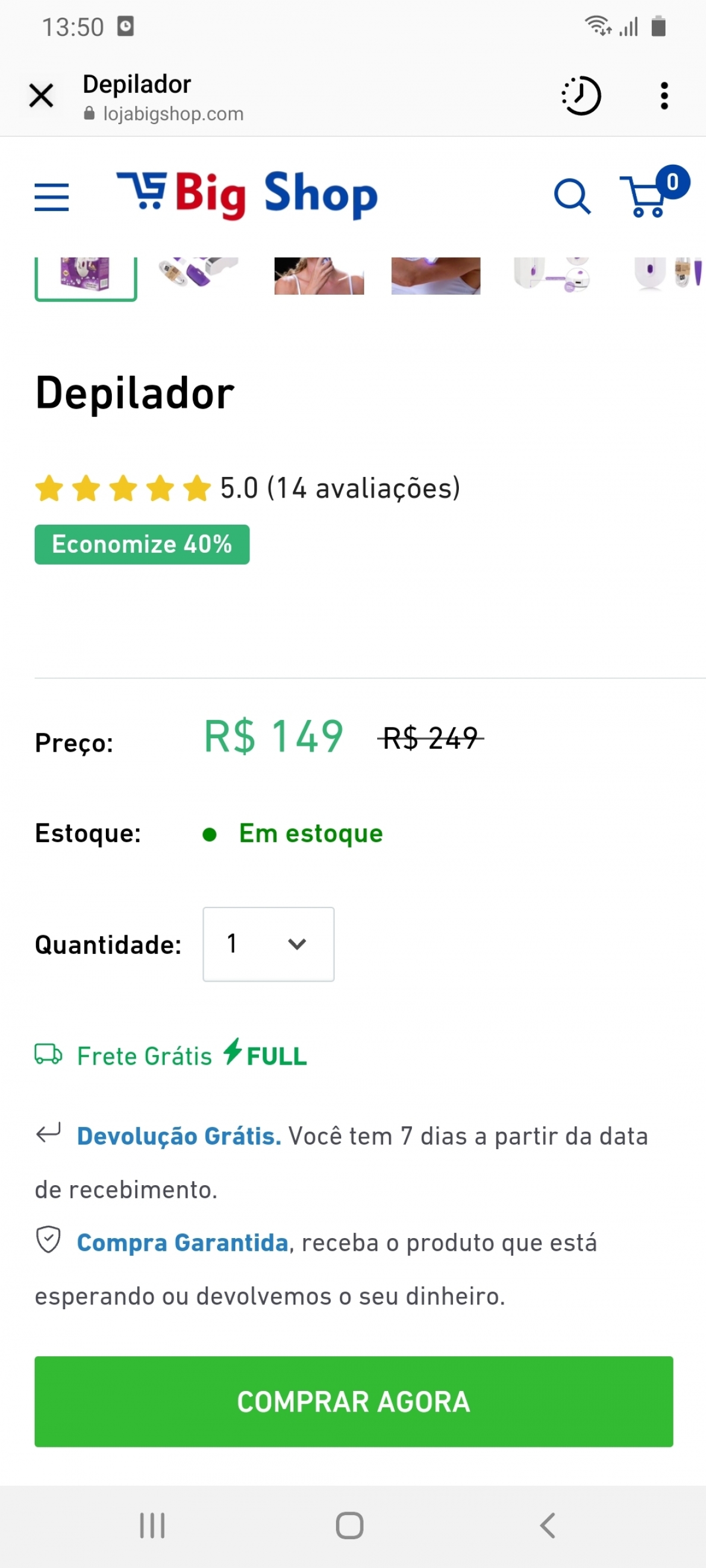 Vendo loja com faturamento líquido de 5 mil reais por mês.