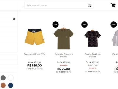 e-commerce moda masculina à Venda