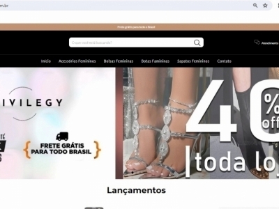 Loja online de calçados e bolsas femininas 