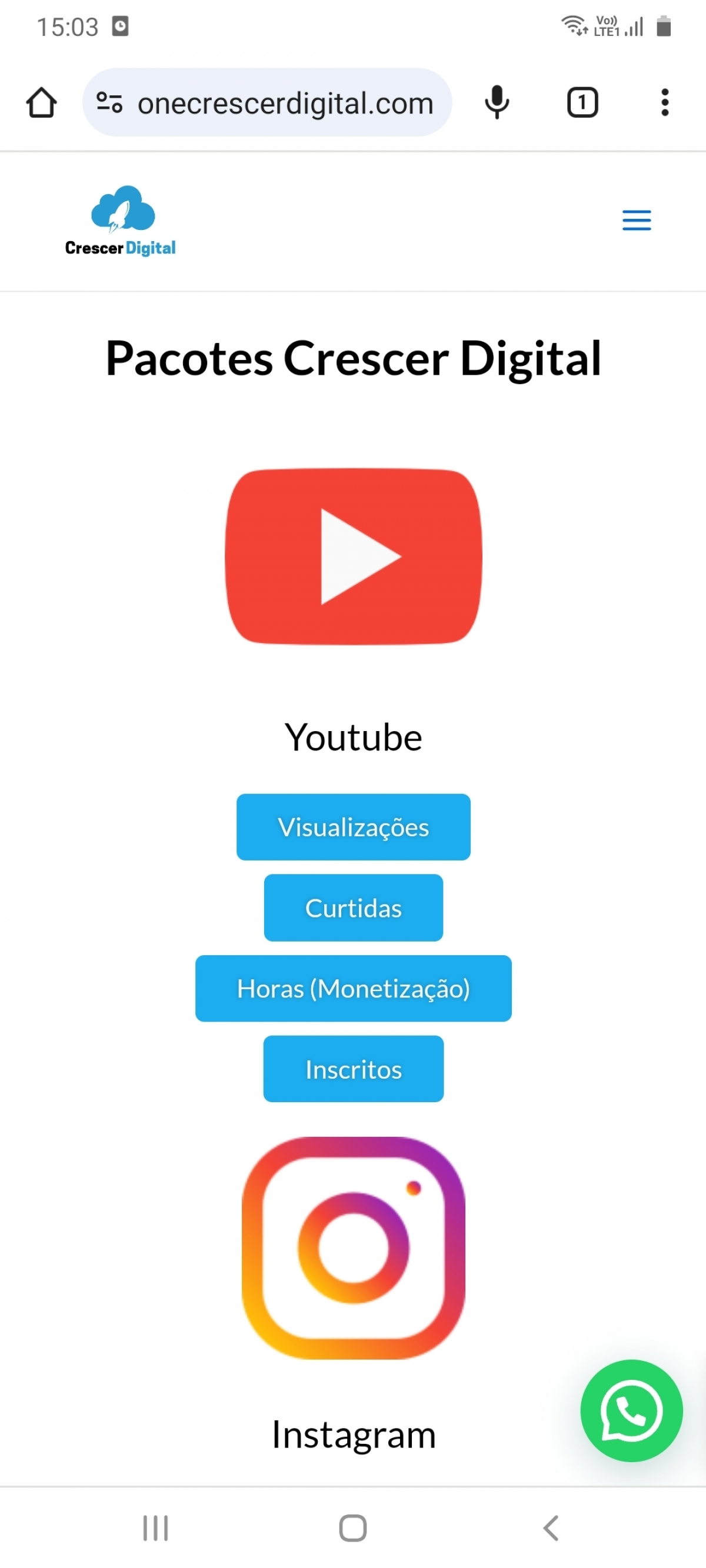 Vendo site que Vende Seguidores no Instagram e 4000 mil horas noYoutube para monetizar canal no YouTube 