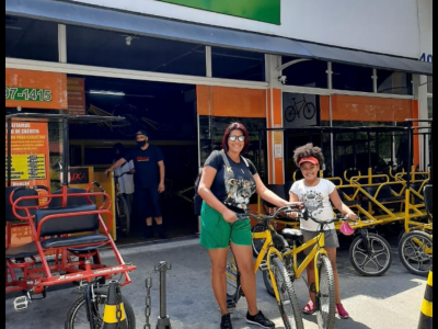 Loja de aluguel de bike e triciclos 