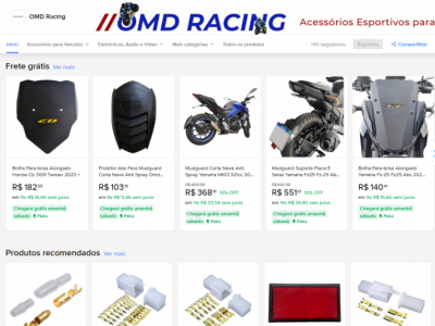 E-commerce OMD RACING - 12 anos de Mercado Livre e Produtos Exclusivos
