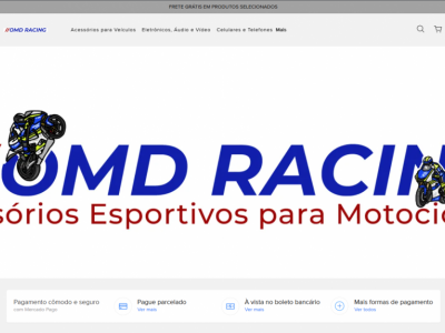 E-commerce OMD RACING - 12 anos de Mercado Livre e Produtos Exclusivos