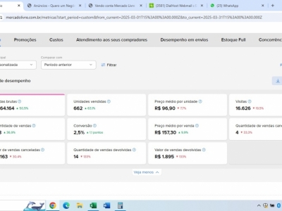 Vendo conta Mercado Livre 