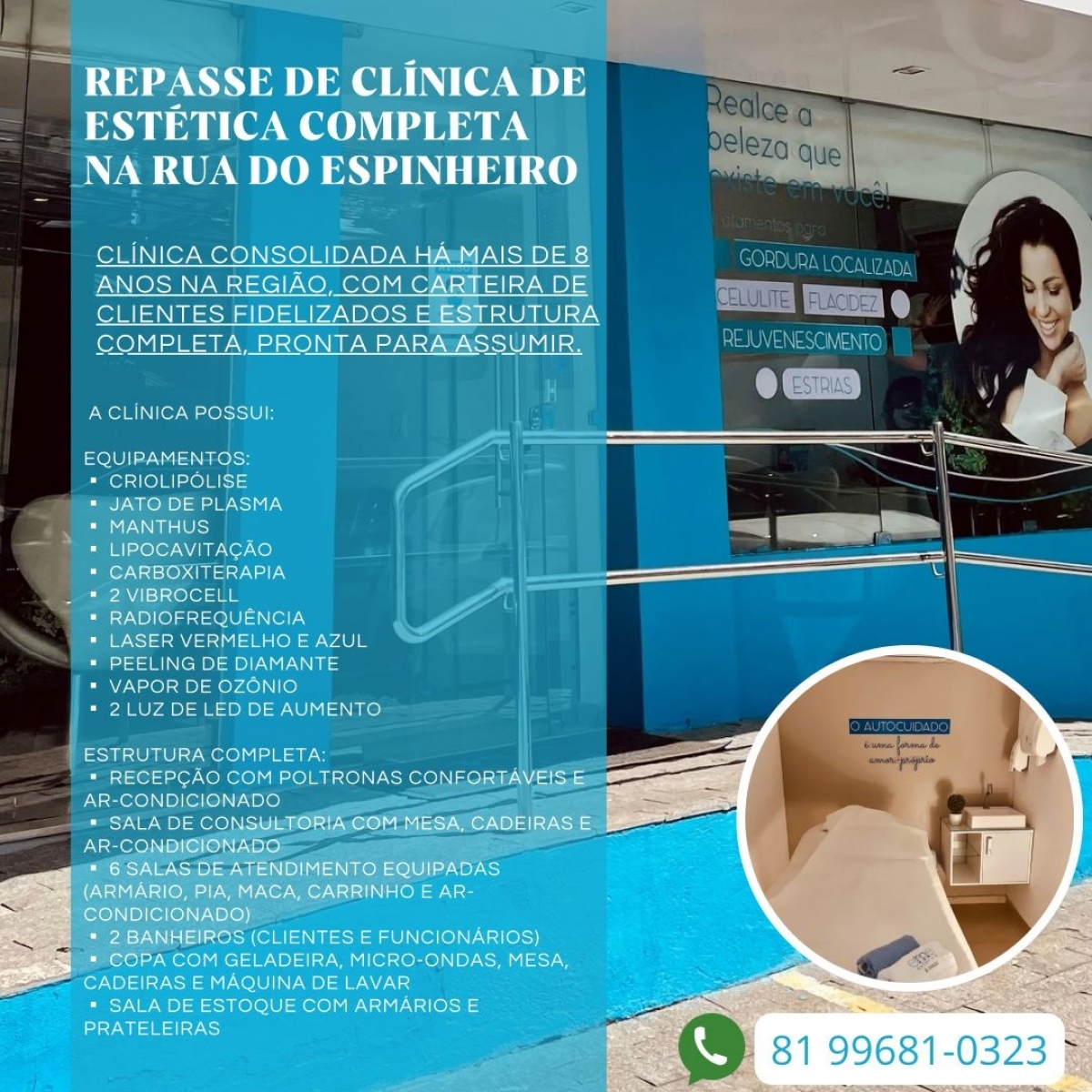 Oportunidade – Clínica de Estética completa no Espinheiro