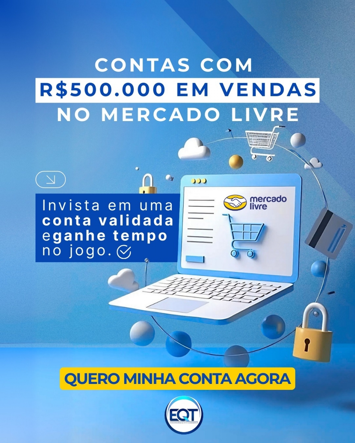 VENDA DE CONTA MERCADO LIVRE 