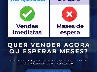 VENDA DE CONTA MERCADO LIVRE 
