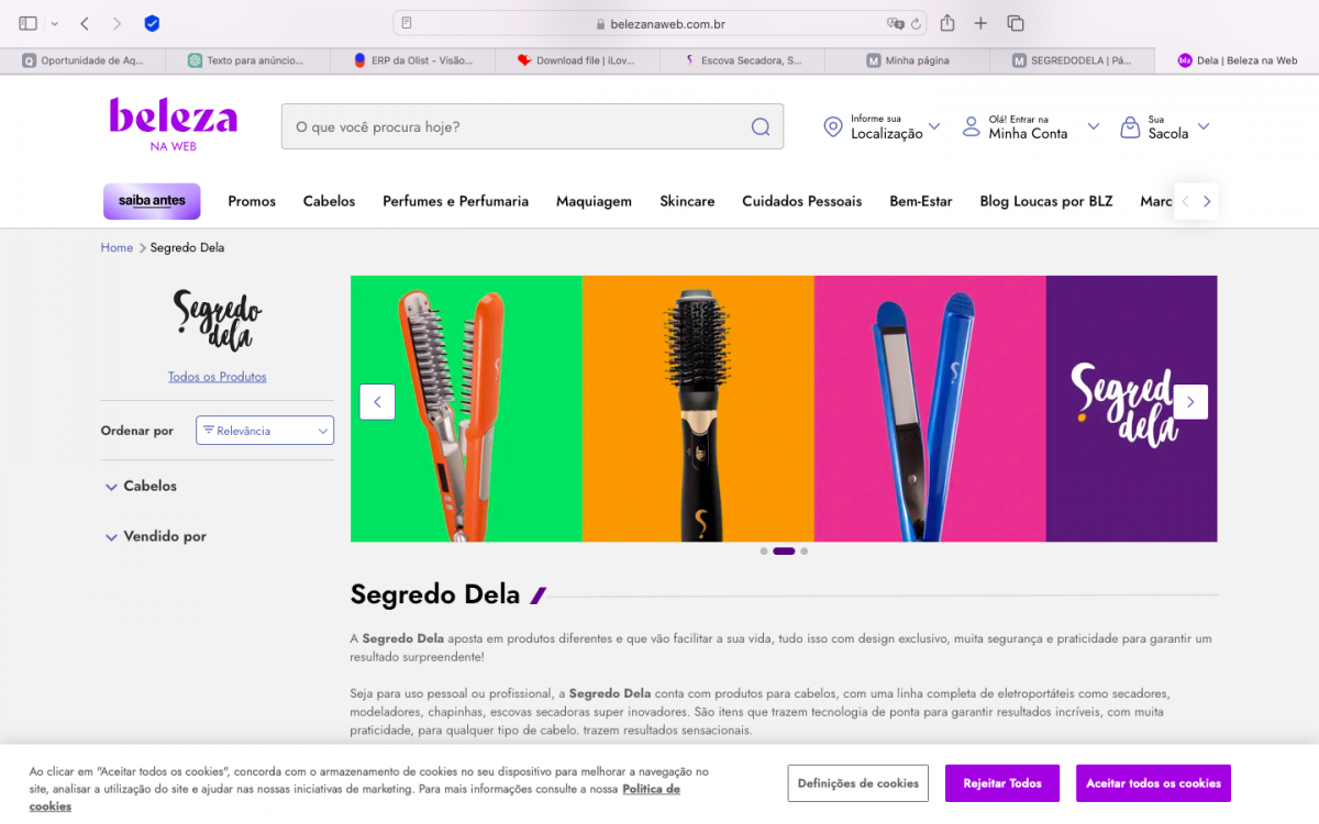 Oportunidade de Aquisição: Marca Segredo Dela – 6 Anos no Mercado de Beleza e Estilo