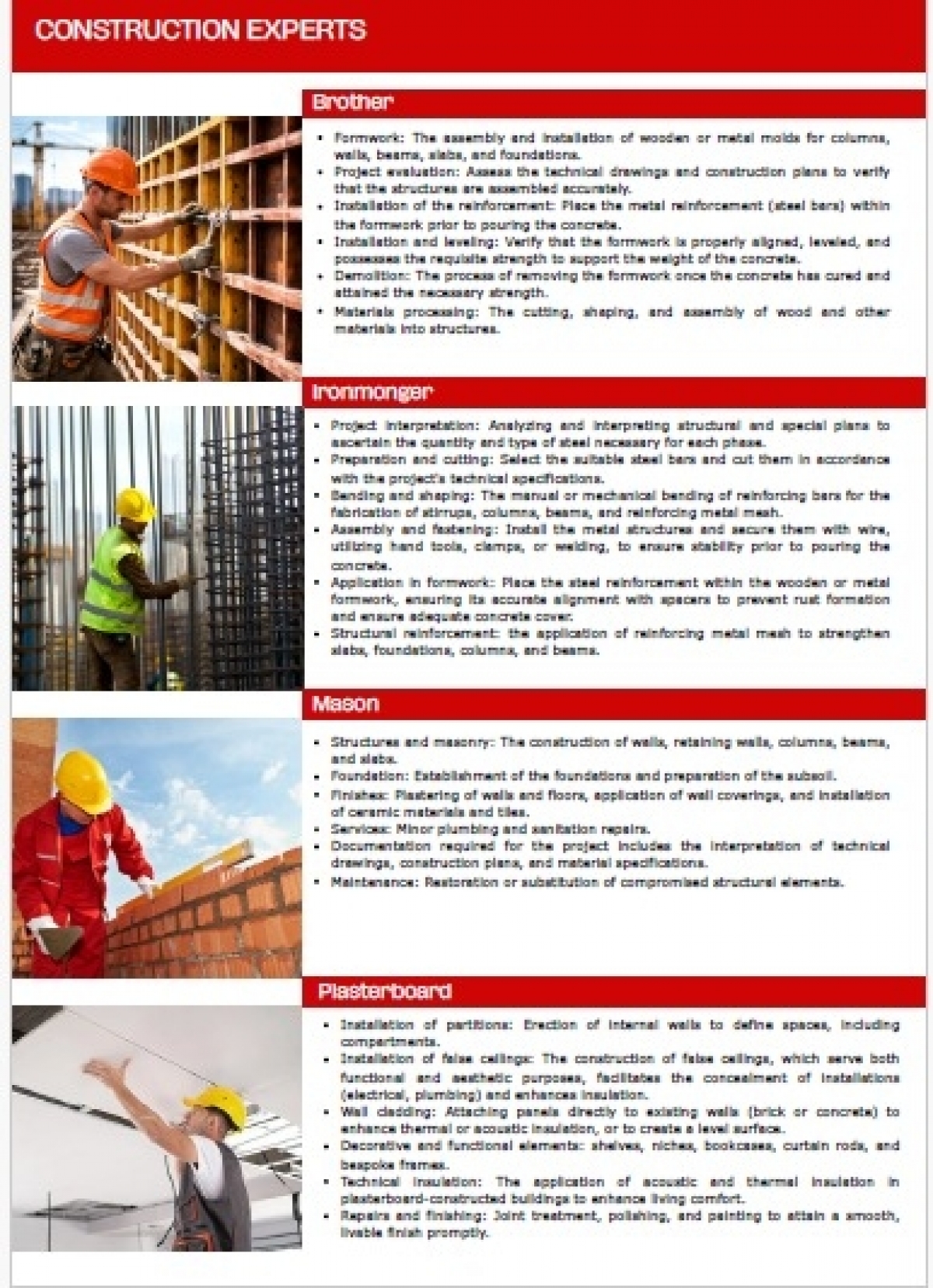 Construtora na Espanha, Portugal e Andorra