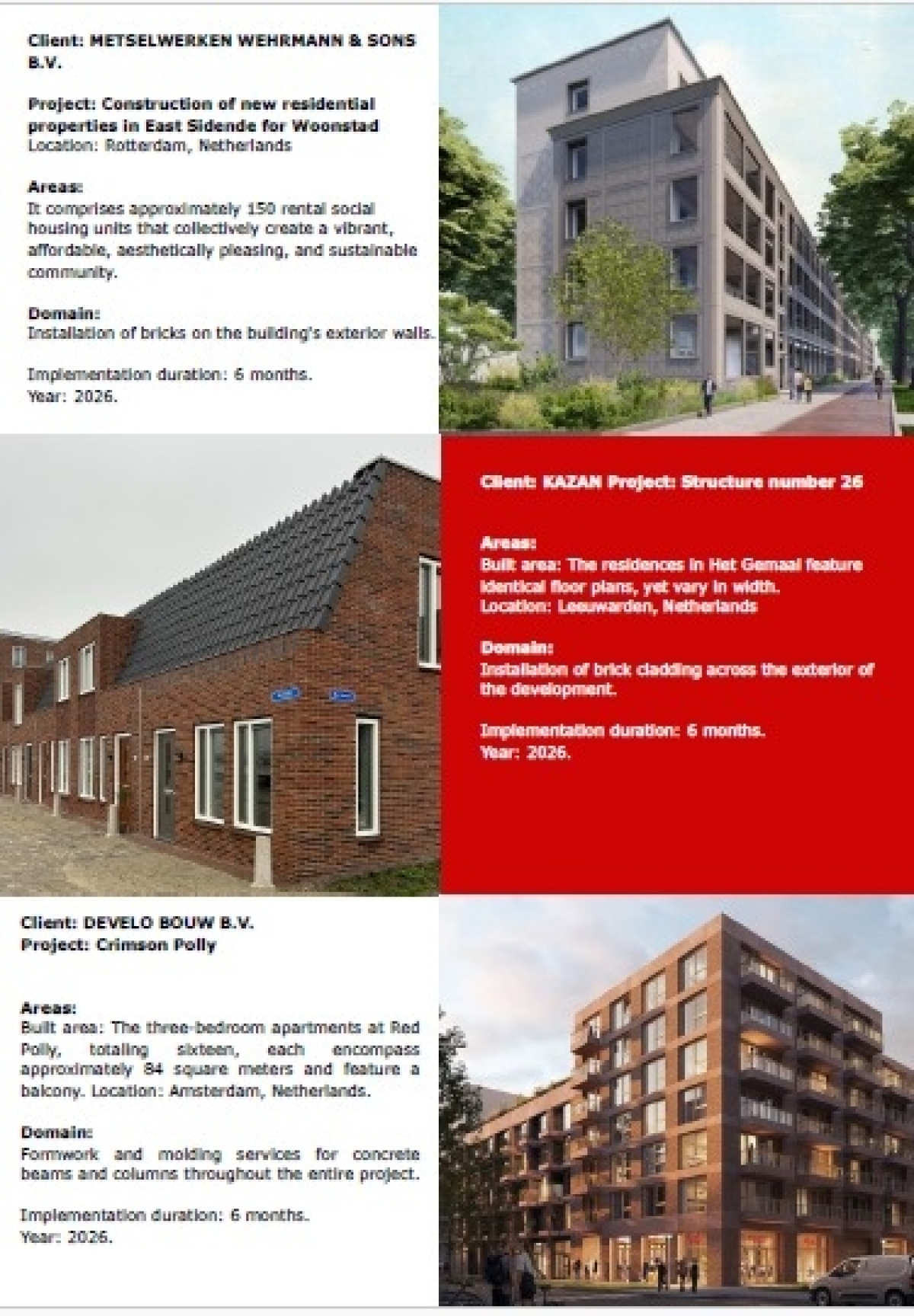 Construtora na Espanha, Portugal e Andorra