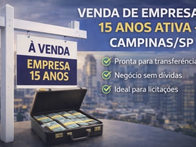 EMPRESA  À VENDA – 15 ANOS – CAMPINAS/SP CNAE - Transporte e Comércio