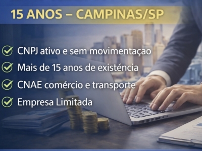 EMPRESA  À VENDA – 15 ANOS – CAMPINAS/SP CNAE - Transporte e Comércio