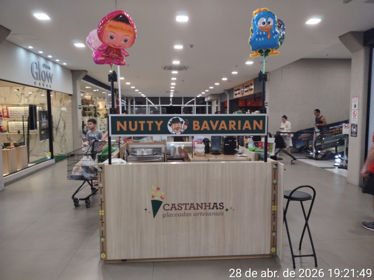 Oportunidade de repasse de quiosque da Nutty Bavarian no Tauste Supermercados — ponto estratégico com alto fluxo diário de clientes, excelente visibilidade e marca já consolidada no mercado.  Quiosque pronto para operar, ideal para quem busca investir em 