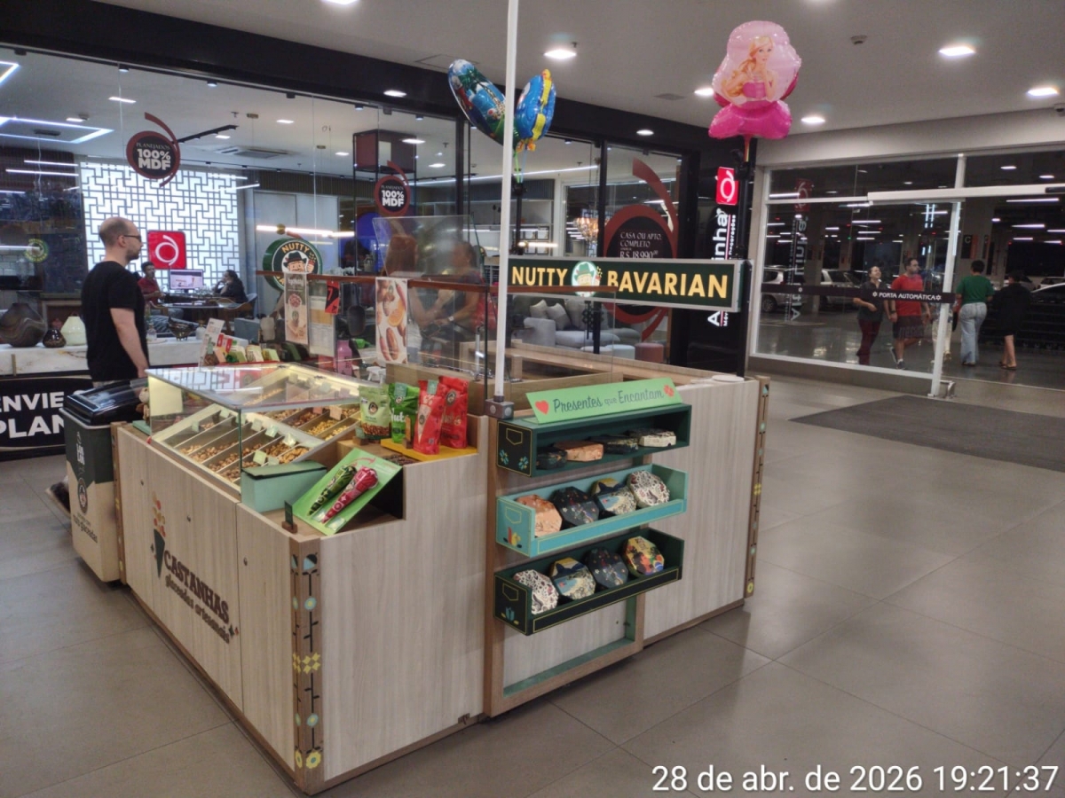 Oportunidade de repasse de quiosque da Nutty Bavarian no Tauste Supermercados — ponto estratégico com alto fluxo diário de clientes, excelente visibilidade e marca já consolidada no mercado.  Quiosque pronto para operar, ideal para quem busca investir em 