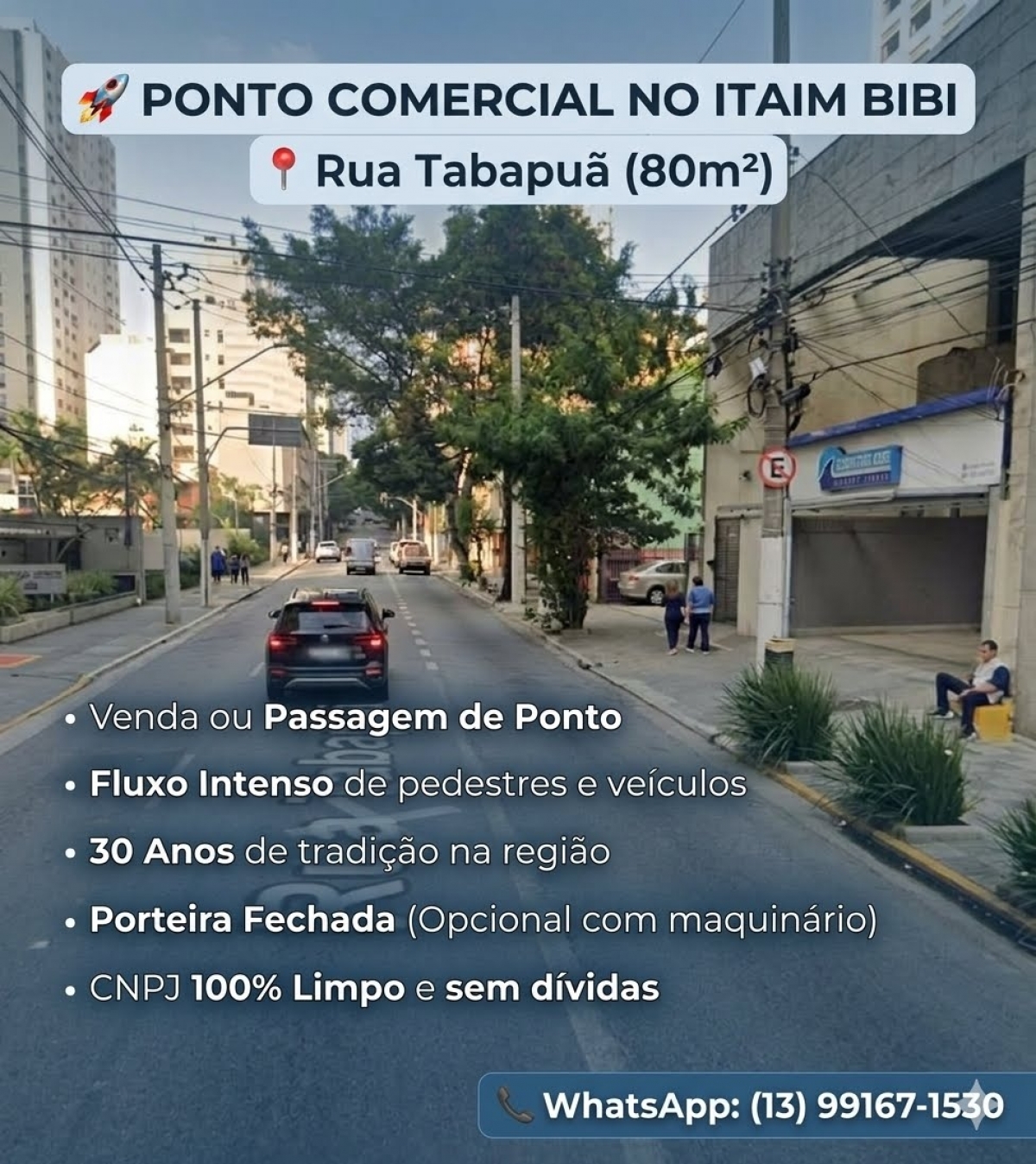 Ponto Comercial Premium no Itaim Bibi – Venda ou Passagem de Ponto (80m²)