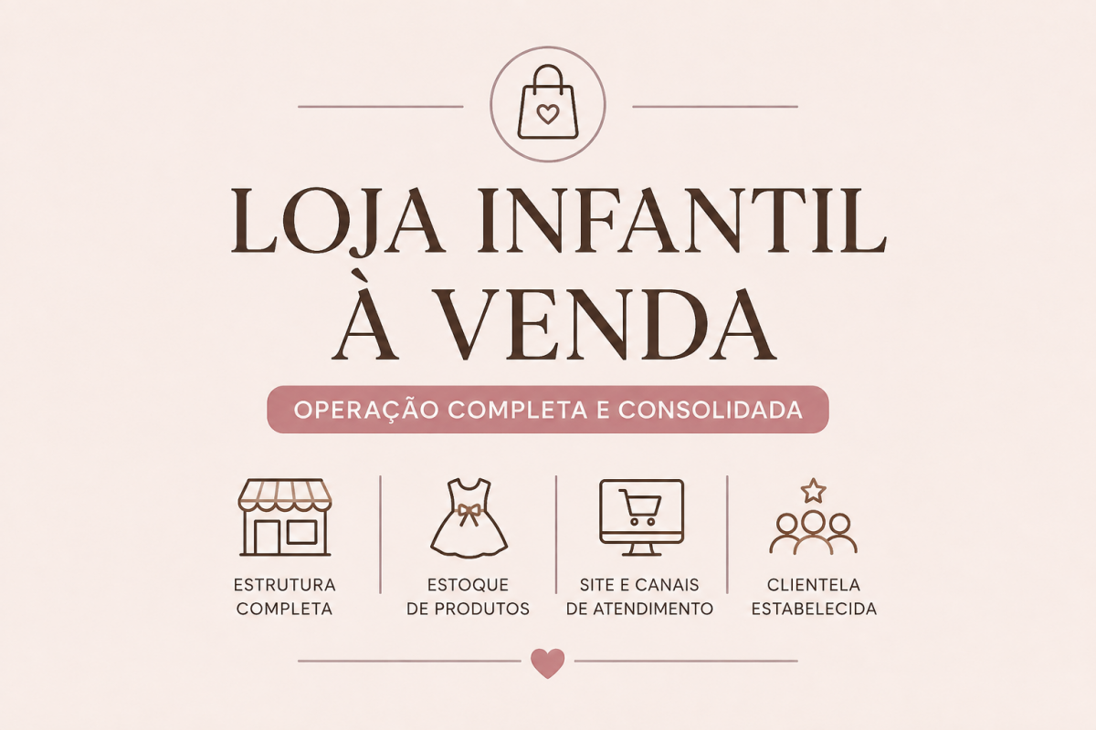 Loja Infantil Completa à venda  | 17 anos de mercado 