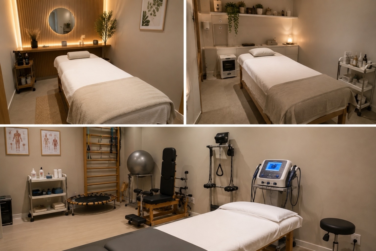 PILATES, FISIO E MASSAGEM 