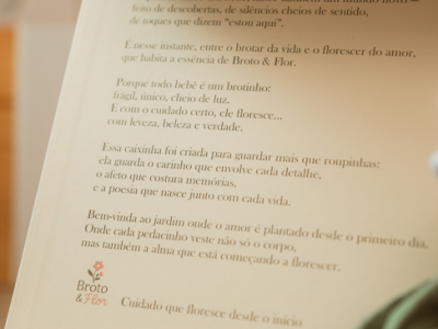 Broto & Flor - Cuidado que Floresce desde o Inicio. 