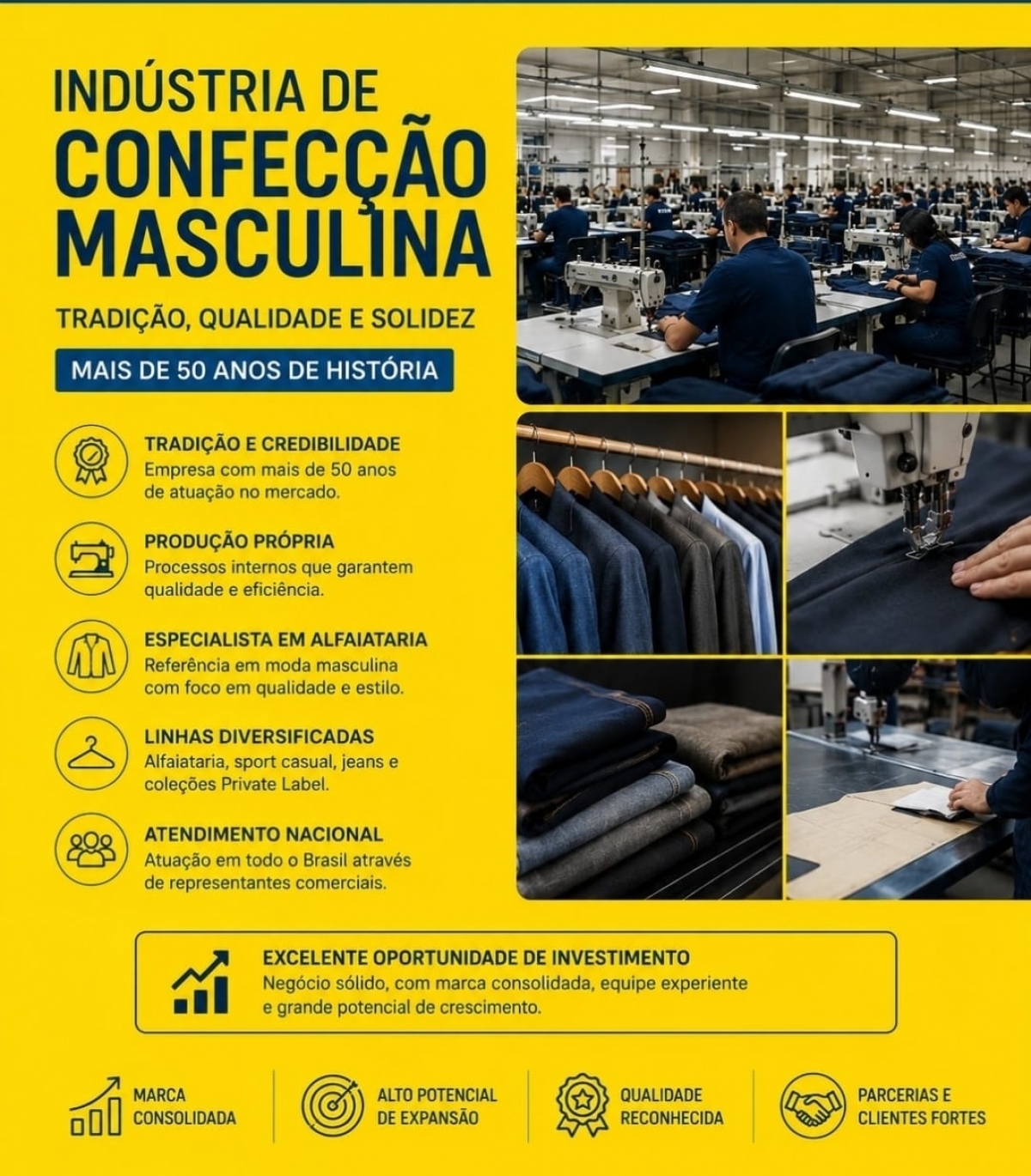 Vendo Indústria de Confecção Masculina