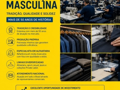 Vendo Indústria de Confecção Masculina