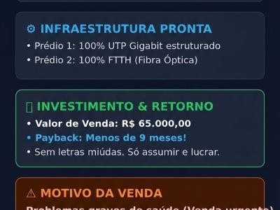 Vendo pequeno provedor vertical predial 