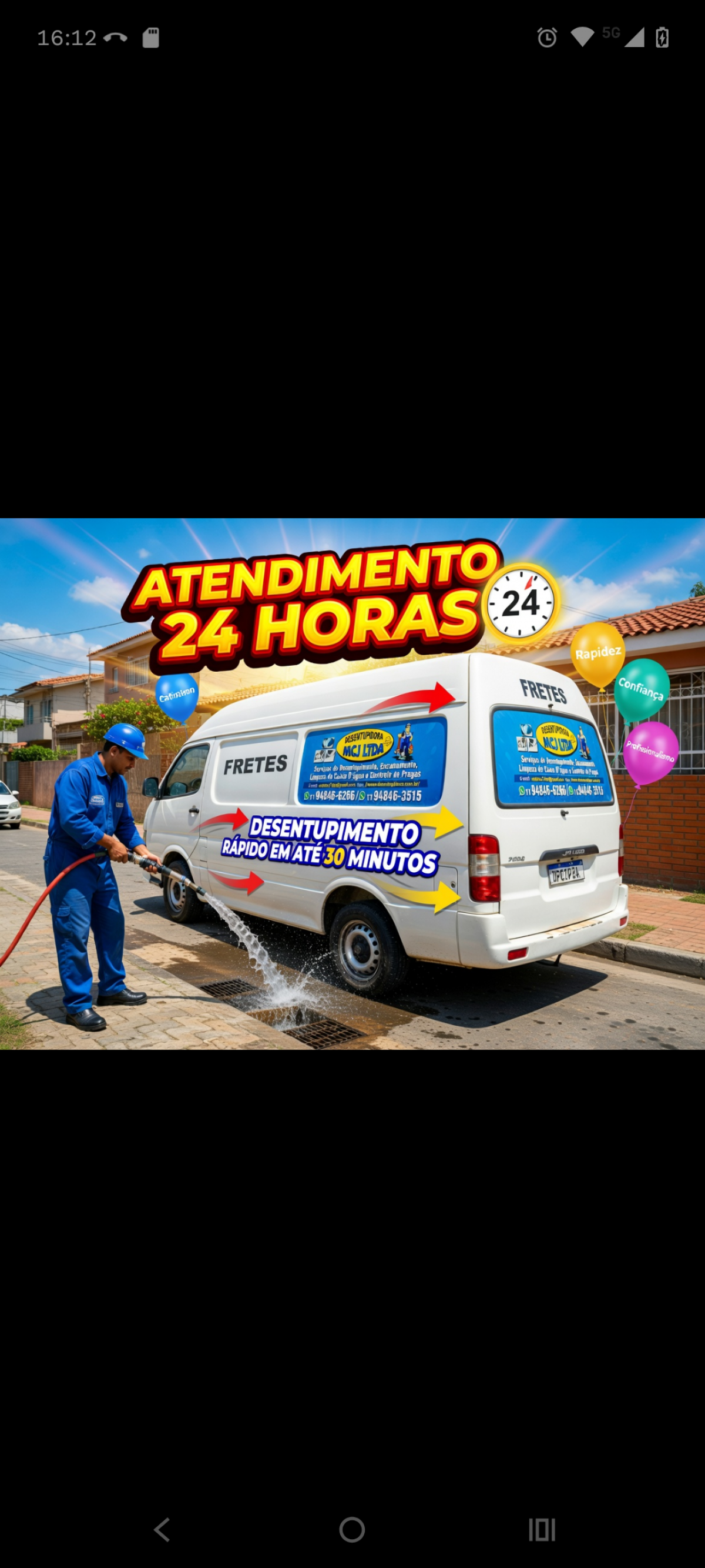 Desentupidora completa, com maquinário e com contrato com condomínio 