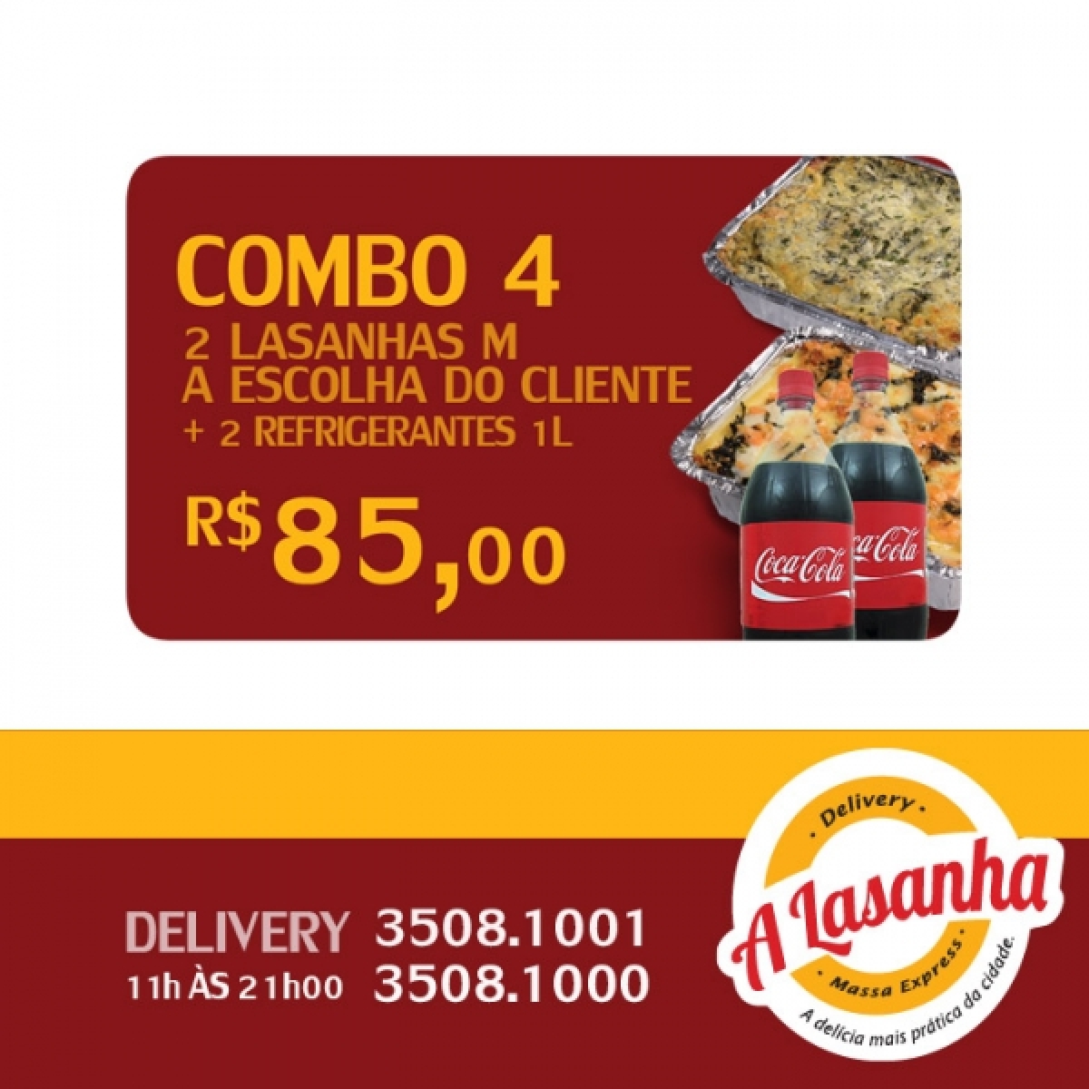 VENDA DE DELIVERY DE LASANHAS E MASSAS