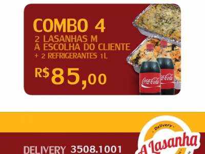 VENDA DE DELIVERY DE LASANHAS E MASSAS