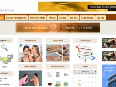  Portal de Festas na Internet + Marca Registrada no INPI / Guia de Festas 